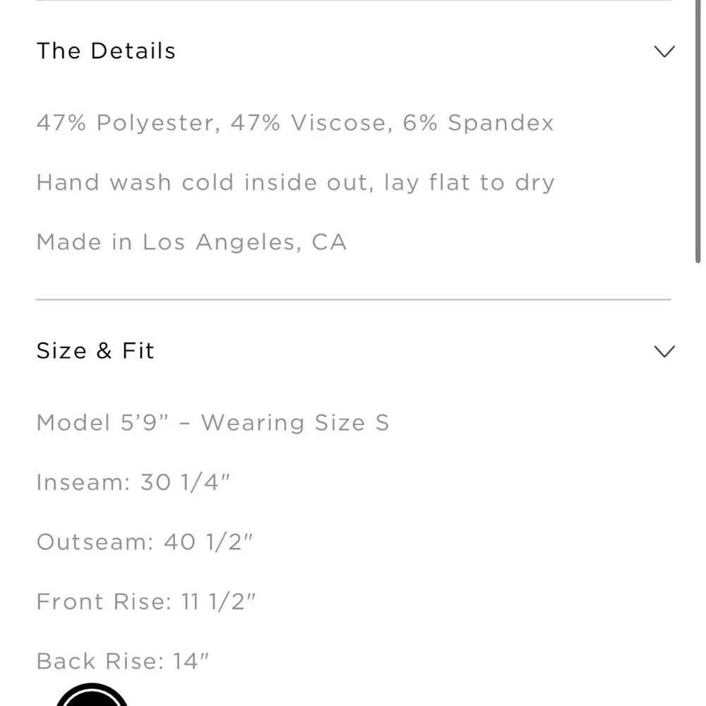 LESET Black Wide Leg Pants - Picture 6 of 7